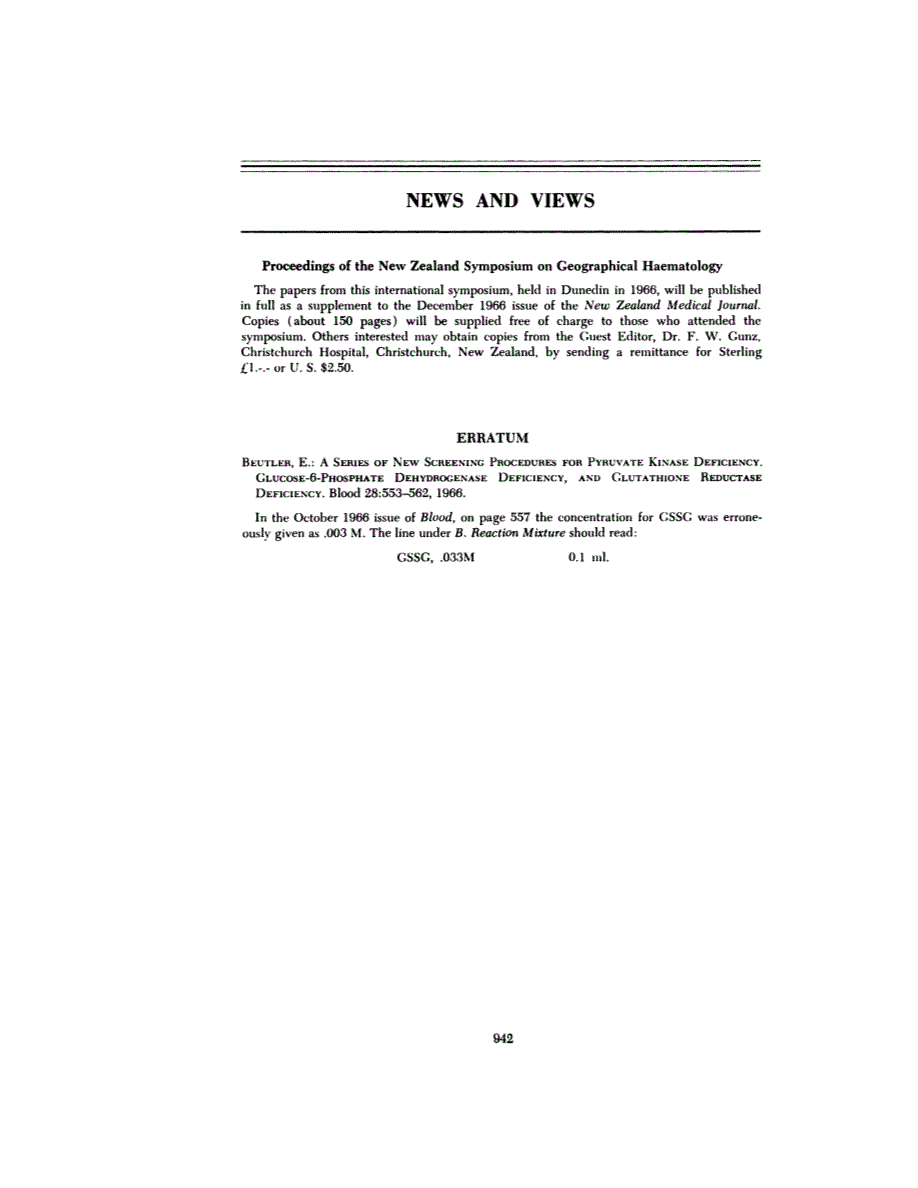 First page of NEWS AND VIEWS