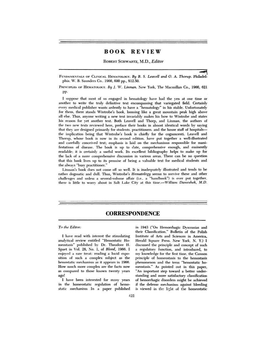 First page of CORRESPONDENCE