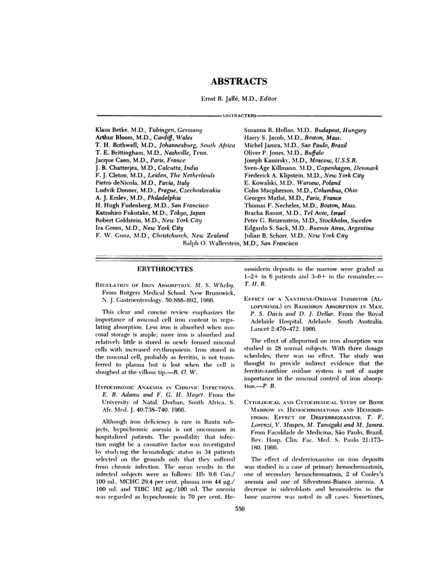 First page of ABSTRACTS