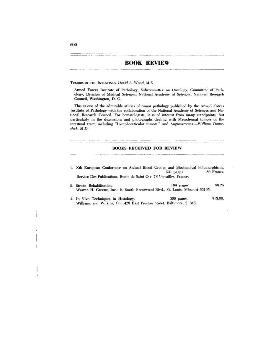First page of BOOKS RECEIVED FOR REVIEW