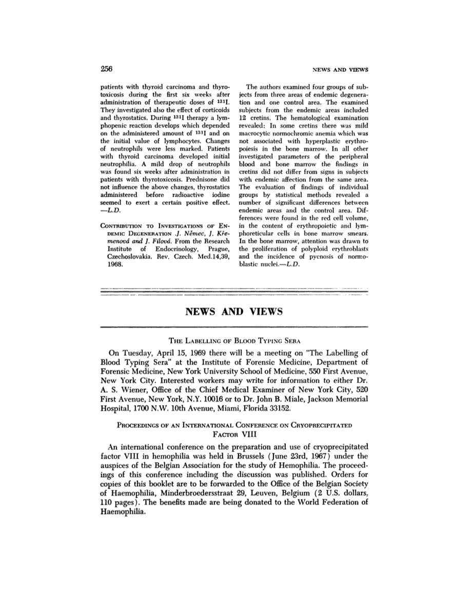 First page of NEWS AND VIEWS
