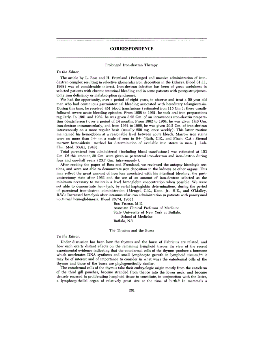 First page of CORRESPONDENCE