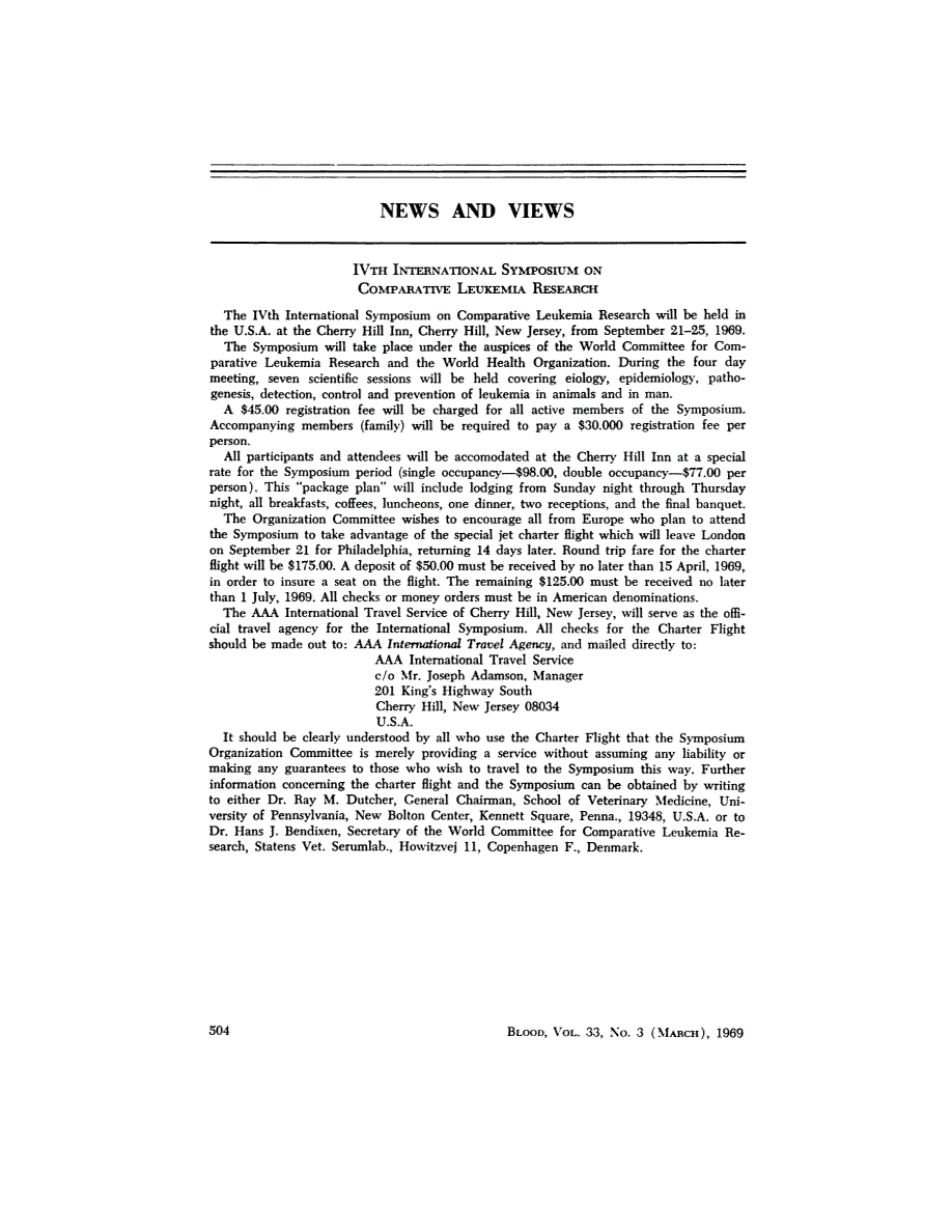 First page of NEWS AND VIEWS