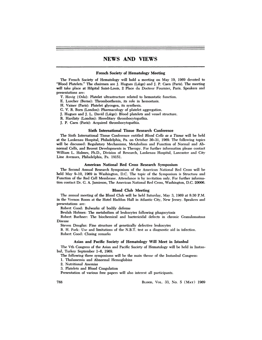 First page of NEWS AND VIEWS