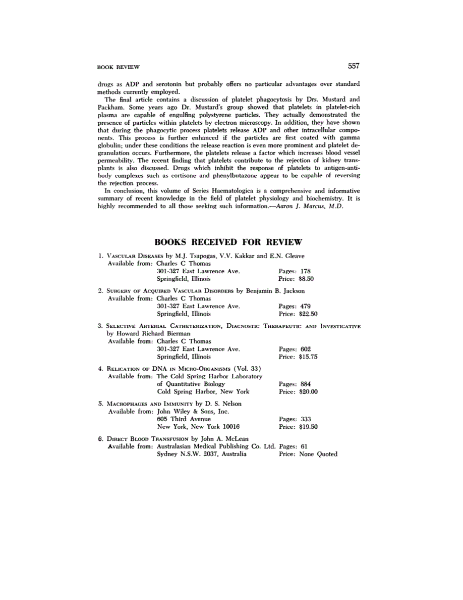 First page of BOOKS RECEIVED FOR REVIEW