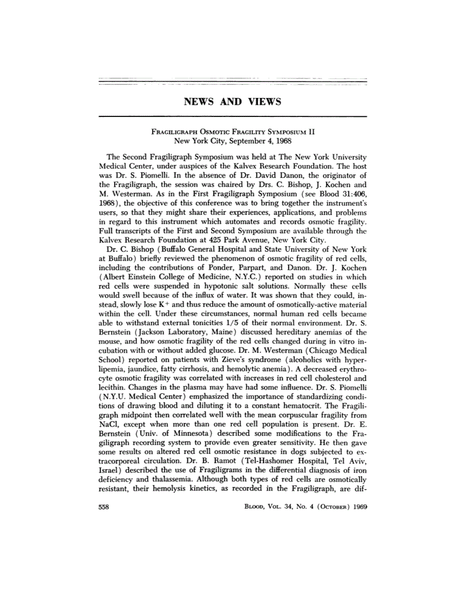 First page of NEWS AND VIEWS
