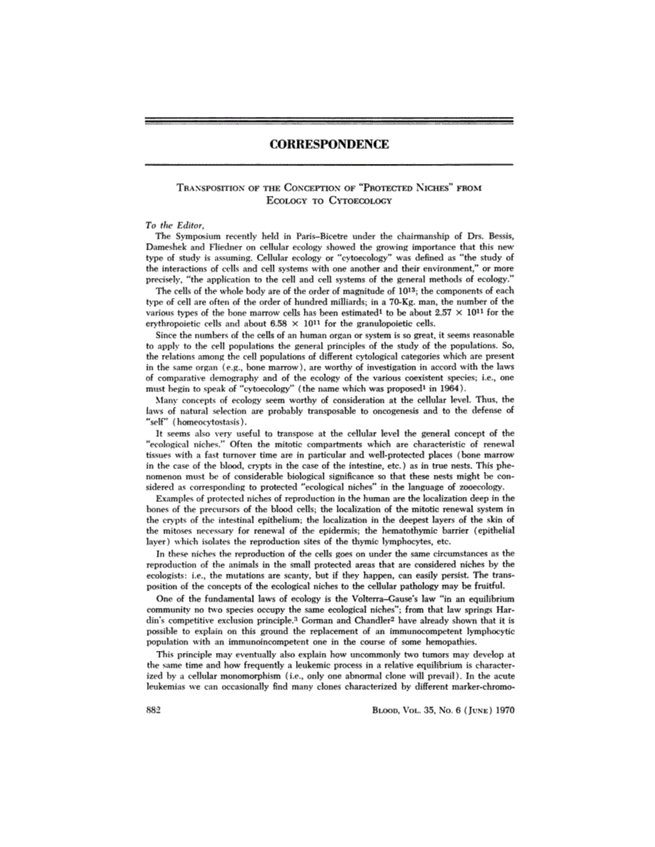 First page of CORRESPONDENCE