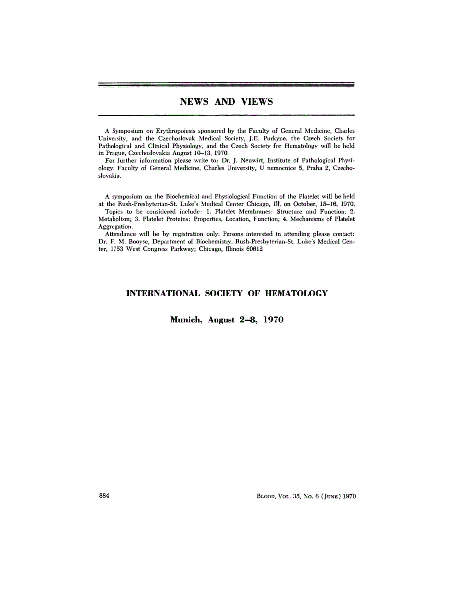 First page of NEWS AND VIEWS