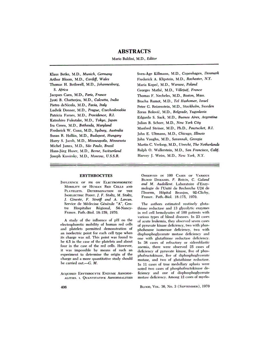 First page of ABSTRACTS