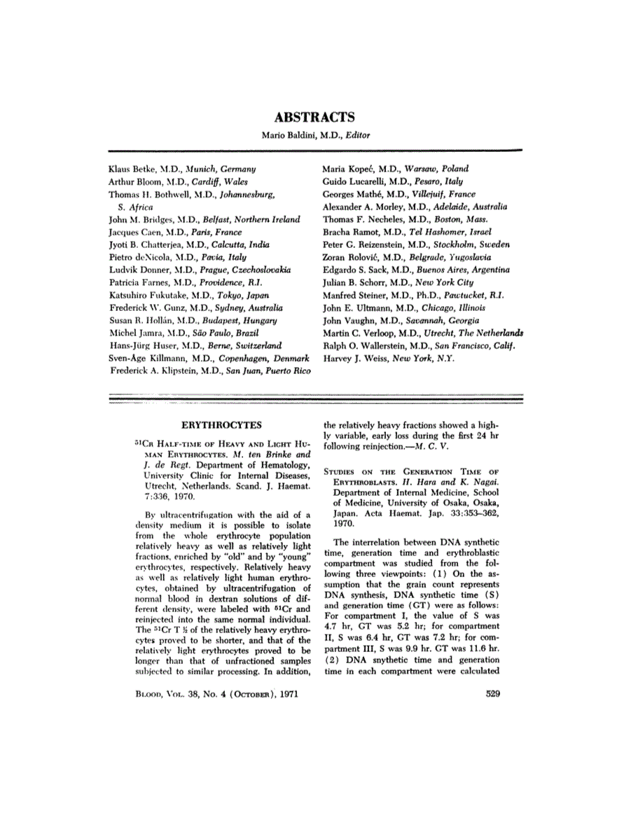 First page of ABSTRACTS