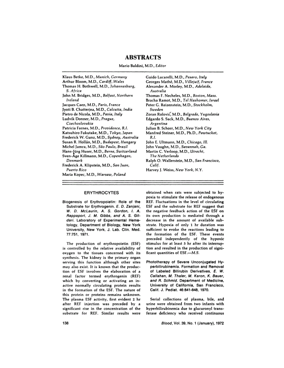 First page of ABSTRACTS