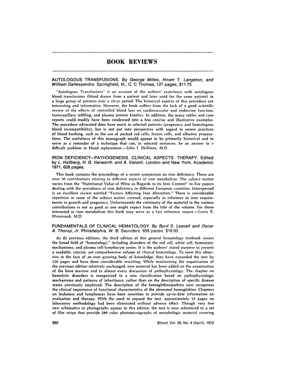 First page of BOOK REVIEWS