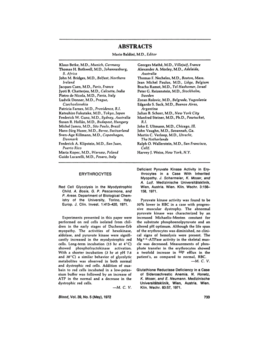 First page of ABSTRACTS