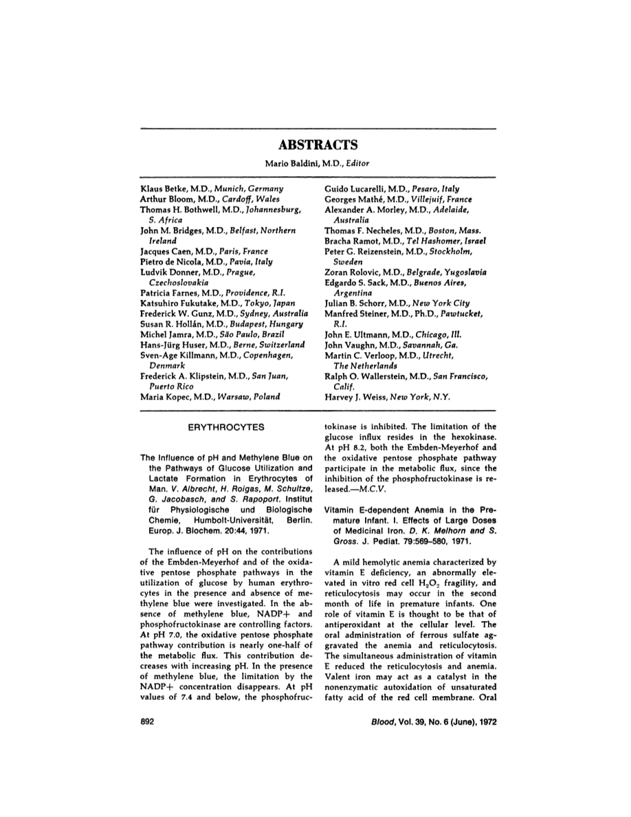 First page of ABSTRACTS