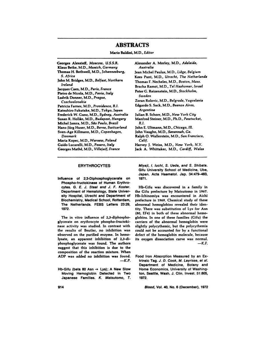 First page of ABSTRACTS
