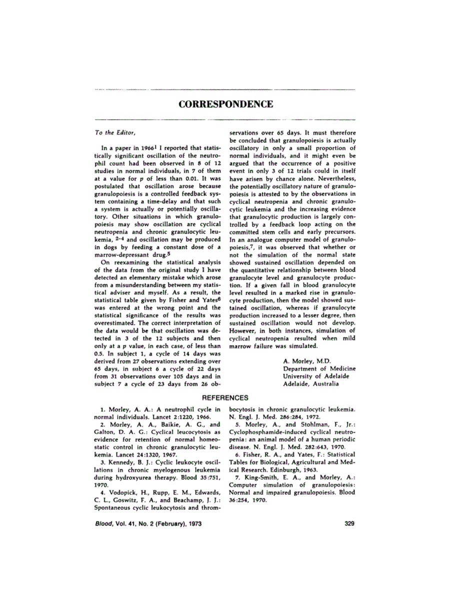 First page of CORRESPONDENCE