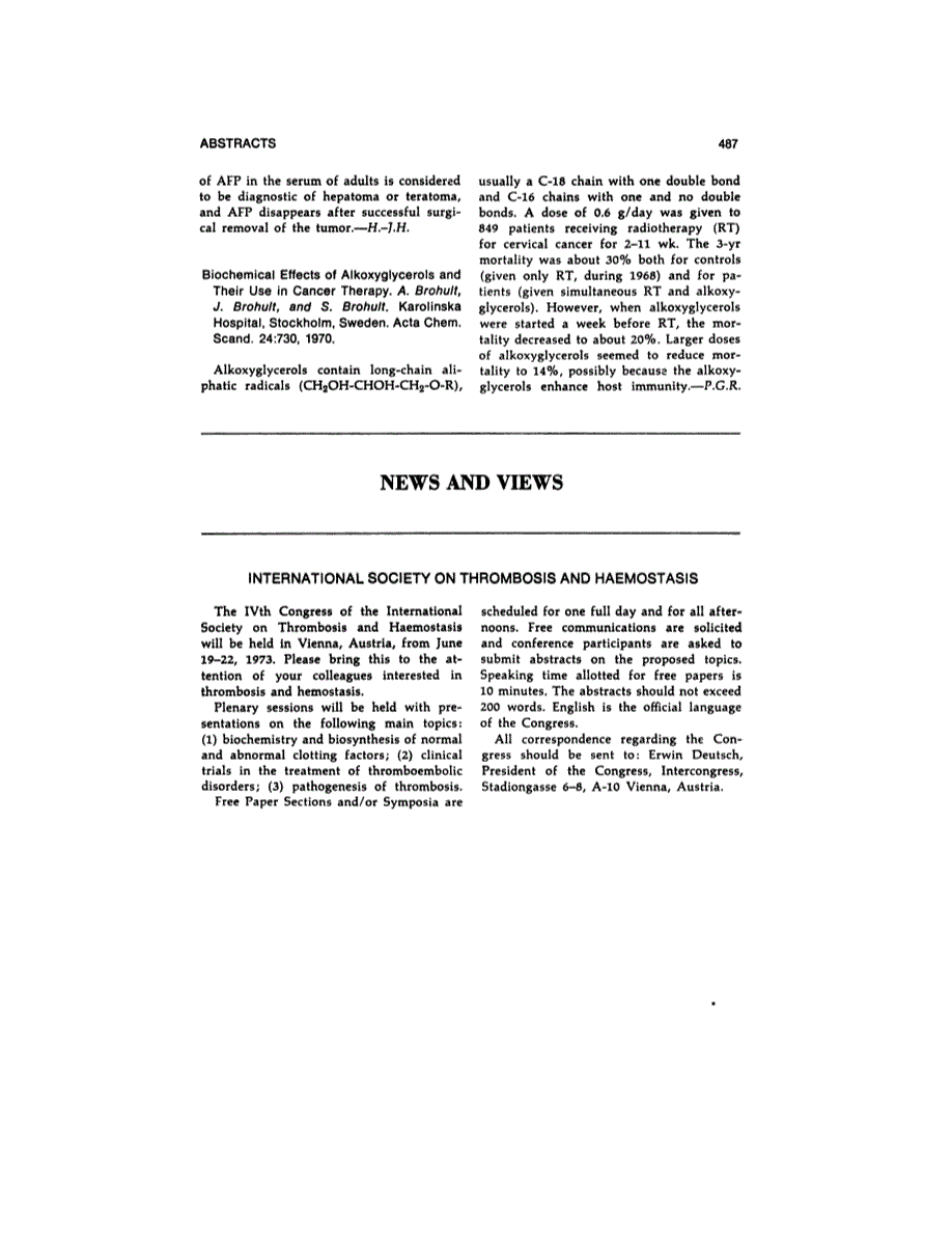 First page of NEWS AND VIEWS