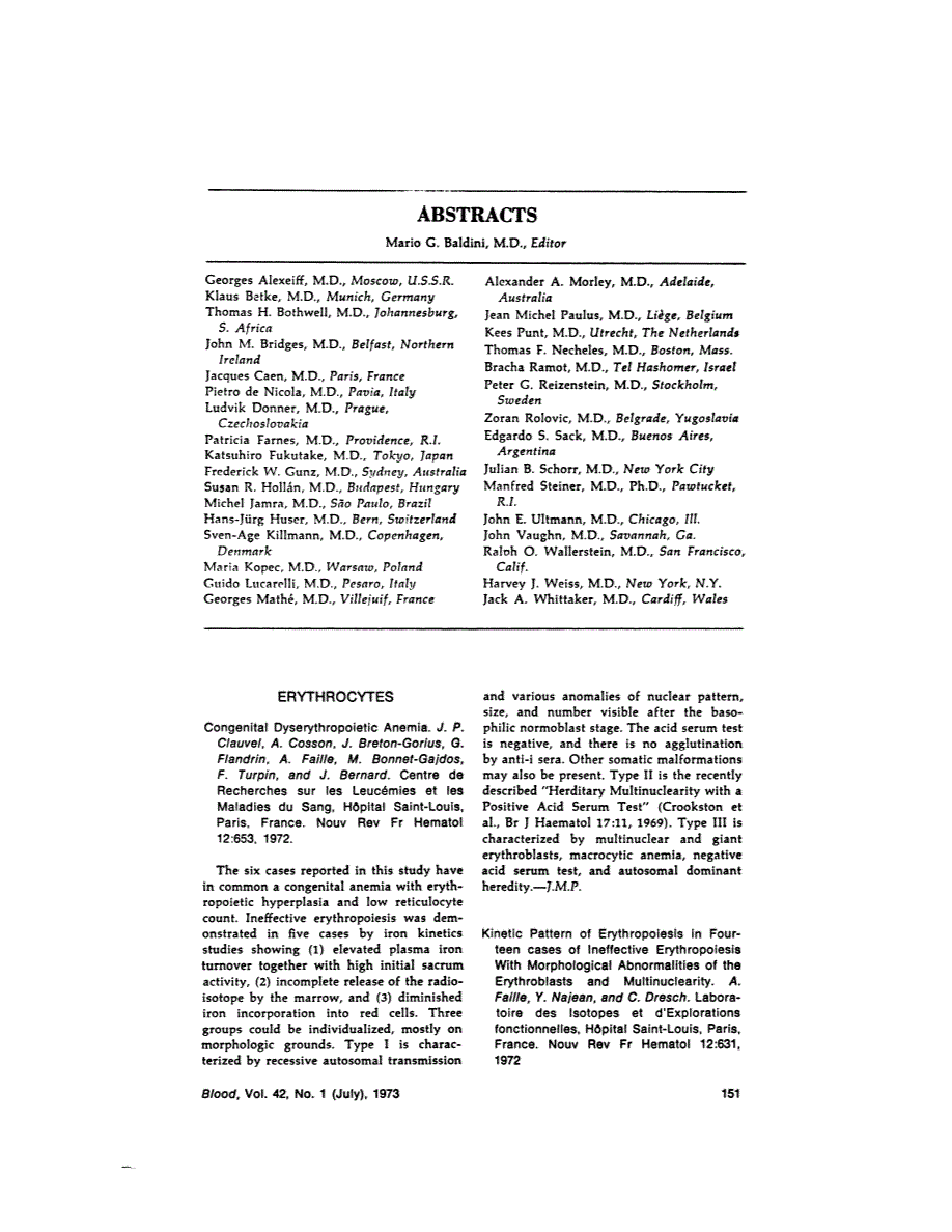 First page of ABSTRACTS