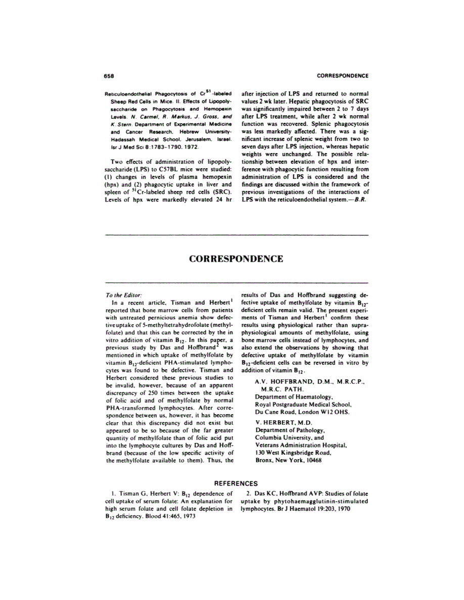 First page of CORRESPONDENCE