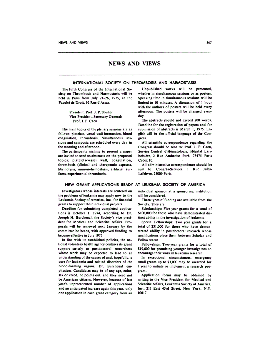 First page of NEWS AND VIEWS
