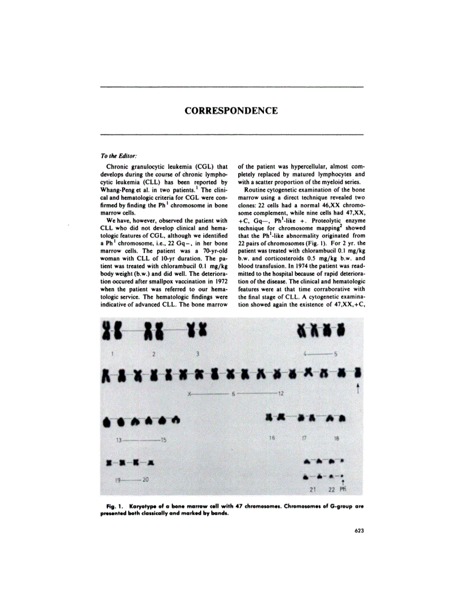 First page of CORRESPONDENCE