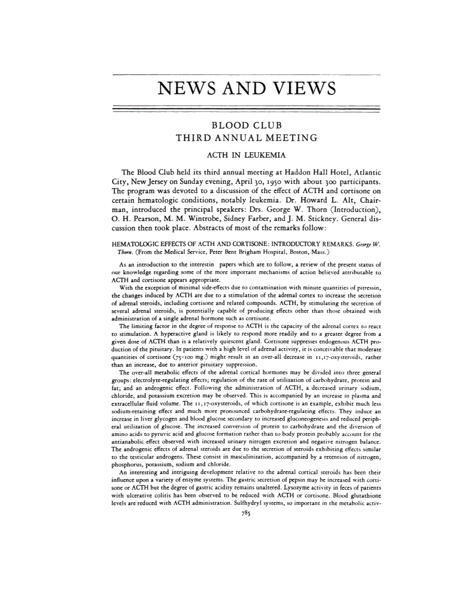 First page of NEWS AND VIEWS
