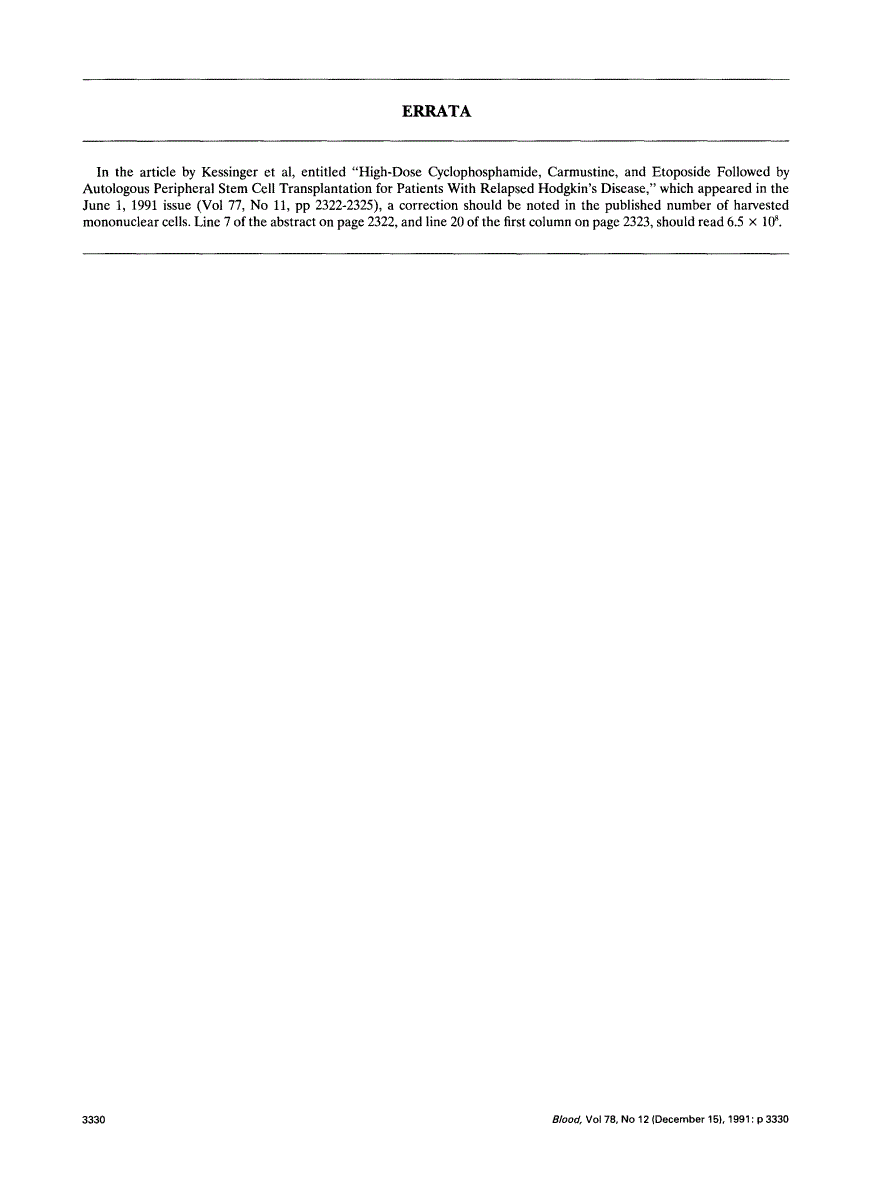 First page of Erratum for vol. 77, p. 2322