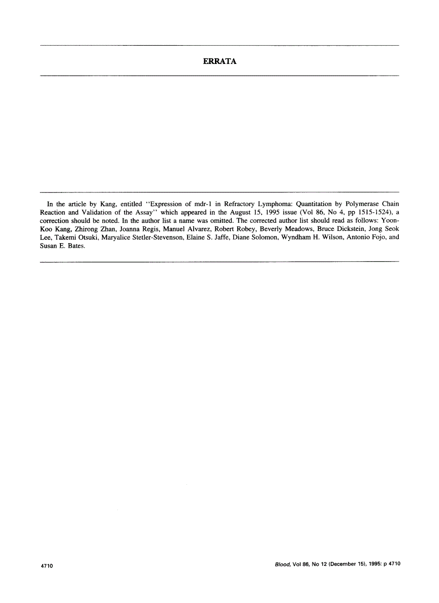 First page of Erratum for vol. 86, p. 1515