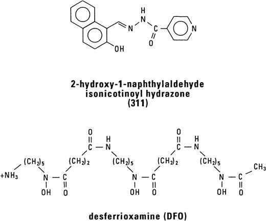 Fig. 1. Structures of 311 and DFO.