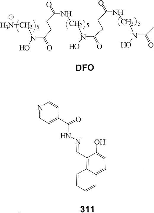 Fig. 1. Structures of 311 and DFO.