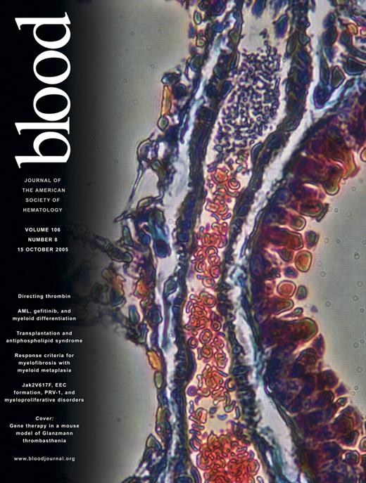 Blood Cover Image for Volume 106, Issue 8