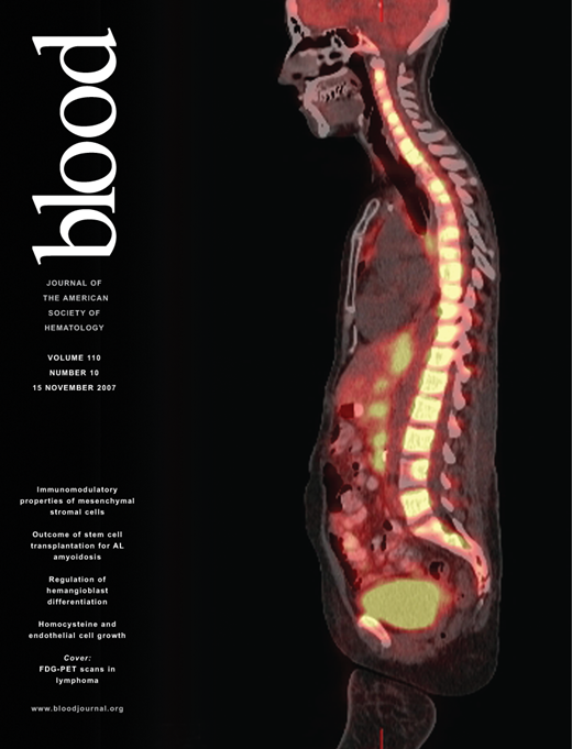 Blood Cover Image for Volume 110, Issue 10
