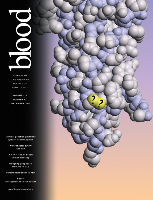 Blood Cover Image for Volume 110, Issue 12