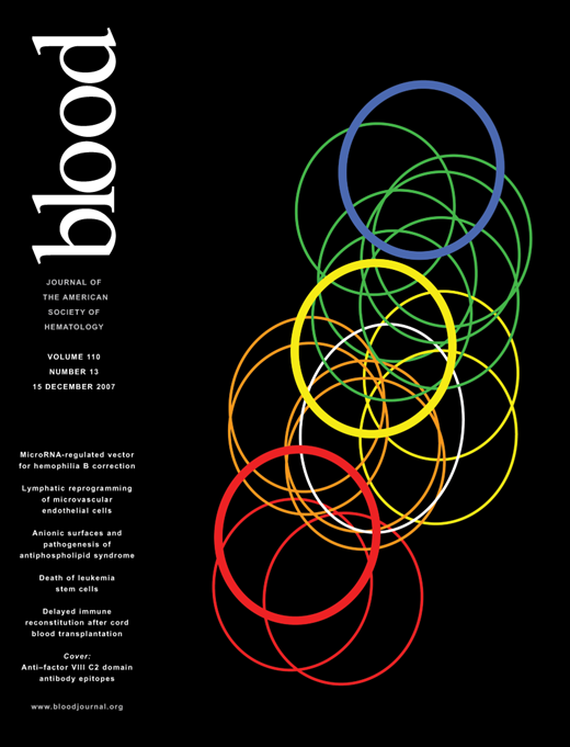 Blood Cover Image for Volume 110, Issue 13