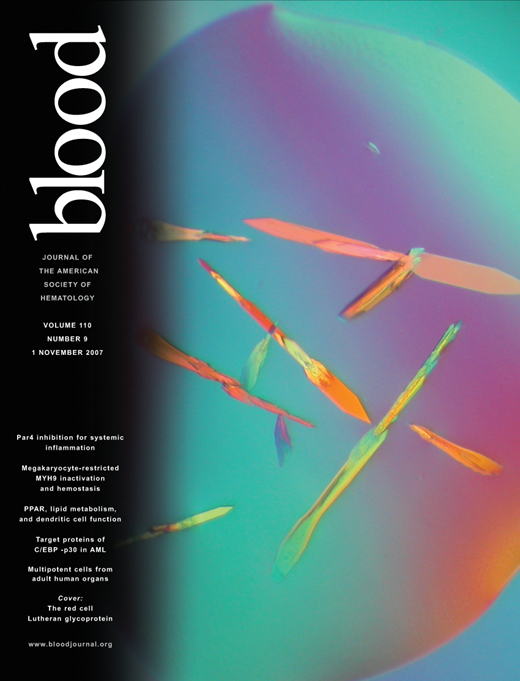 Blood Cover Image for Volume 110, Issue 9