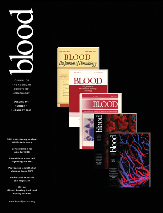 Blood Cover Image for Volume 111, Issue 1