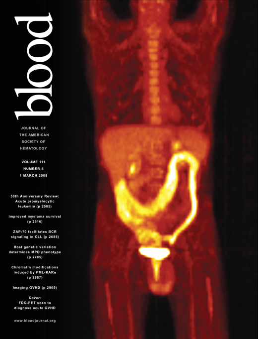 Blood Cover Image for Volume 111, Issue 5