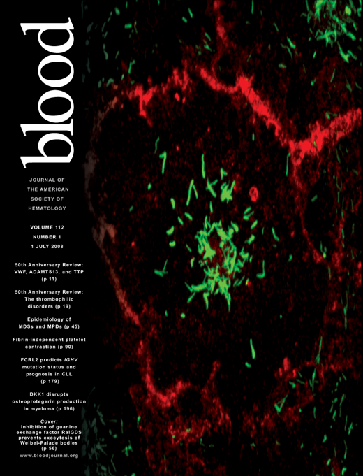 Blood Cover Image for Volume 112, Issue 1