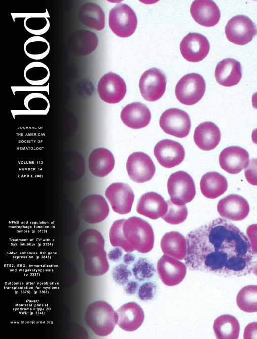 Blood Cover Image for Volume 113, Issue 14