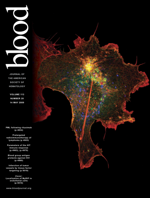 Blood Cover Image for Volume 113, Issue 20