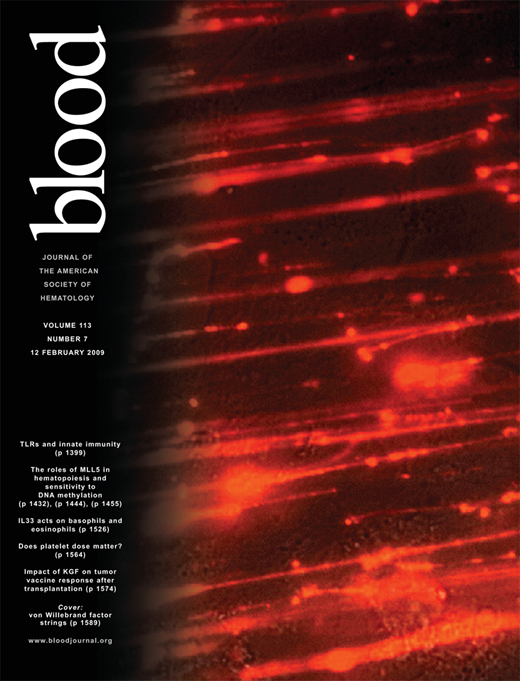 Blood Cover Image for Volume 113, Issue 7