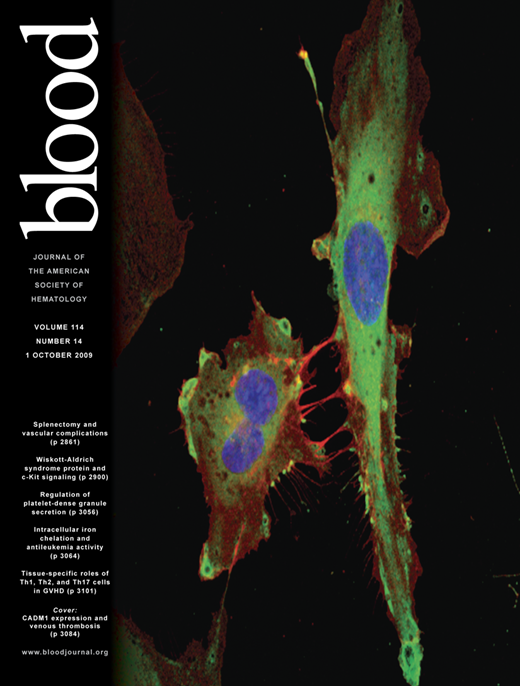 Blood Cover Image for Volume 114, Issue 14