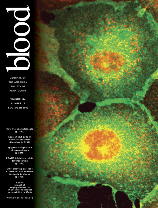 Blood Cover Image for Volume 114, Issue 15