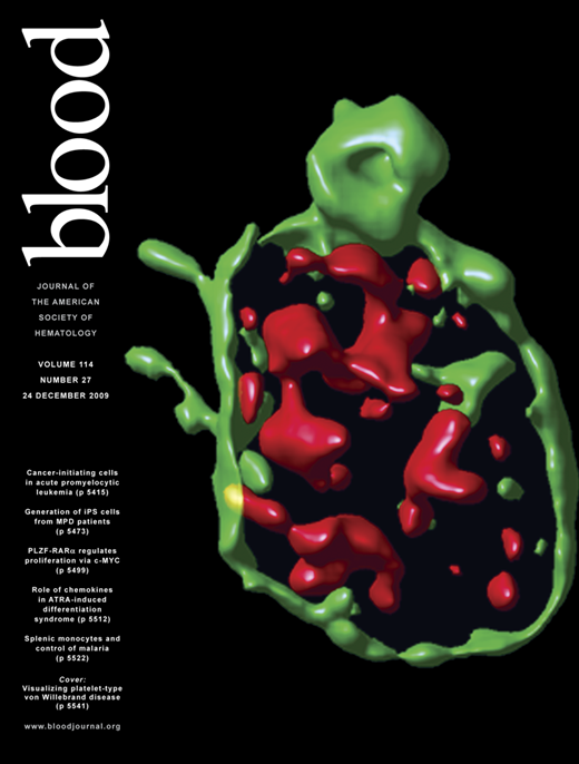 Blood Cover Image for Volume 114, Issue 27