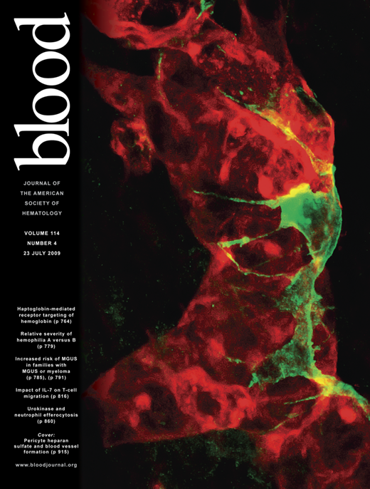 Blood Cover Image for Volume 114, Issue 4