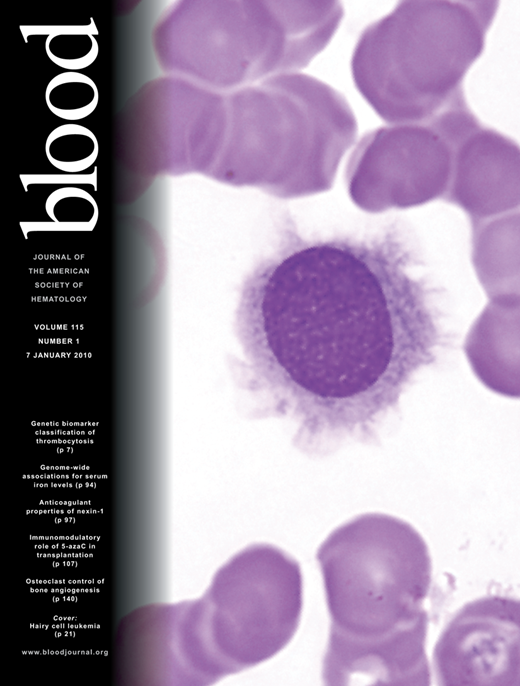 Blood Cover Image for Volume 115, Issue 1