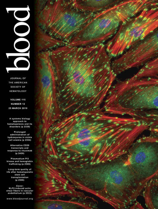 Blood Cover Image for Volume 115, Issue 12