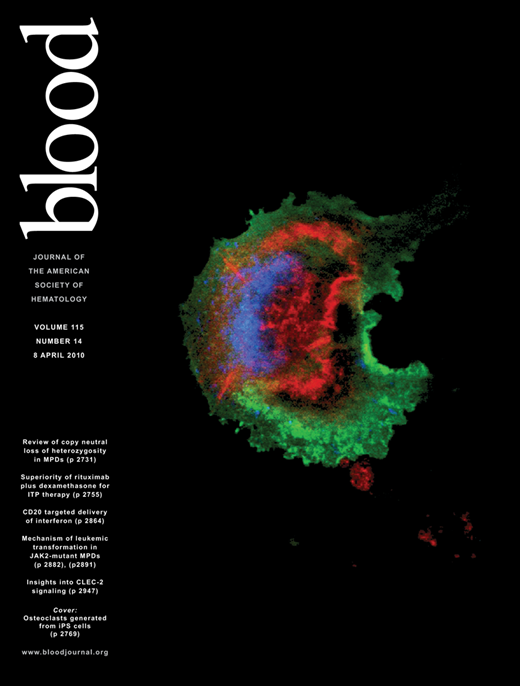 Blood Cover Image for Volume 115, Issue 14