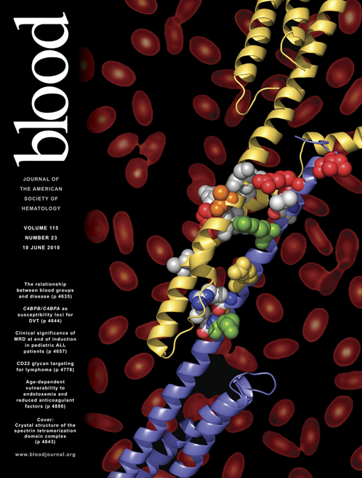 Blood Cover Image for Volume 115, Issue 23