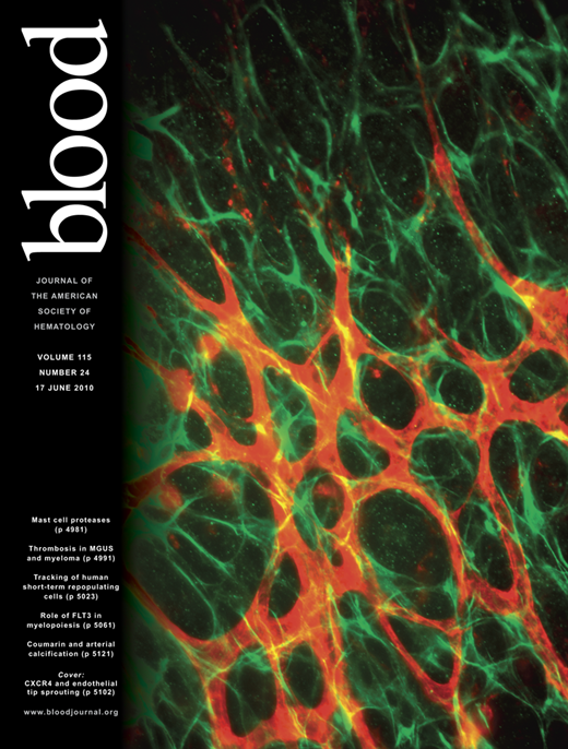Blood Cover Image for Volume 115, Issue 24
